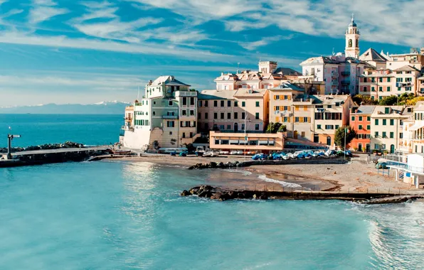 Sea, landscape, home