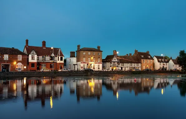 Landscape, the city, river