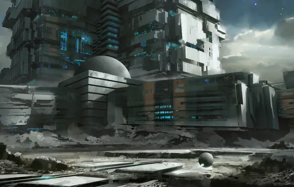The building, construction, cold on the inside, cold on the outside