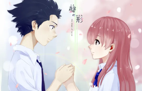 Girl, love, romance, tenderness, pair, guy, You no Katachi, Form voice