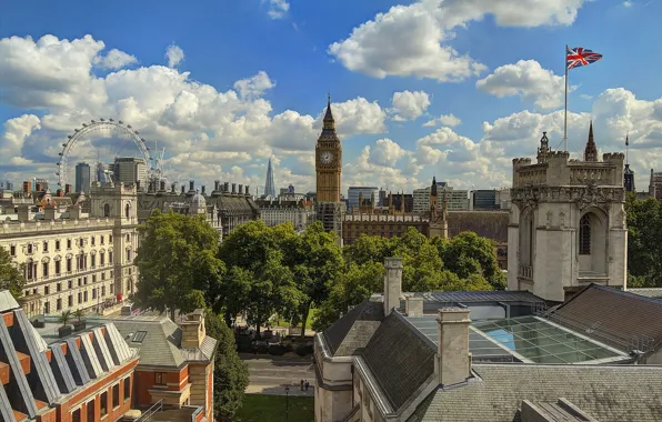 Picture England, London, tower, home, panorama, Ferris wheel
