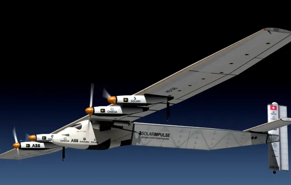 Picture the plane, fly, due, able, the energy of the Sun, Solar Impulse 2