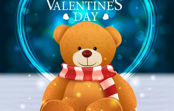 Holiday, toy, heart, graphics, bear, Valentine's Day, Teddy