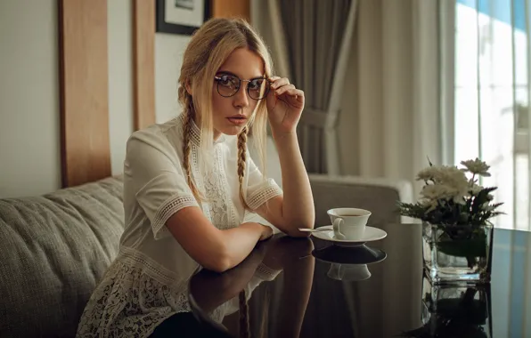 Glasses, braids, the beauty, Xenia, Yuri Lyamin, Yuri G See Also:, Yuri Lyamin