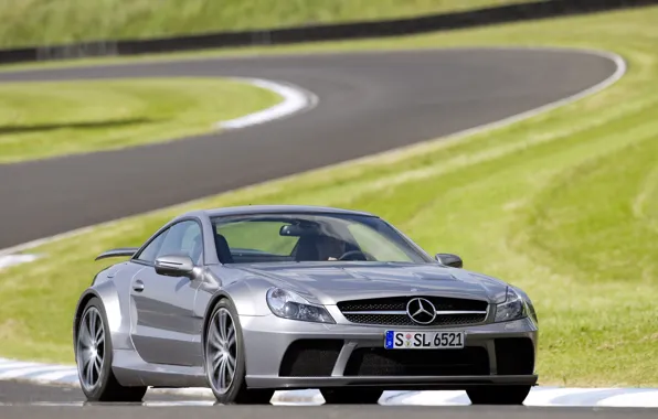 Picture auto, Mercedes-Benz, track, silver, Mercedes, AMG, the front, Black Series