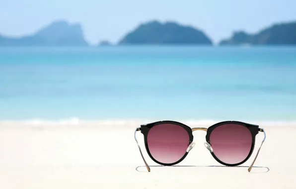 Sand, sea, beach, summer, stay, glasses, summer, beach