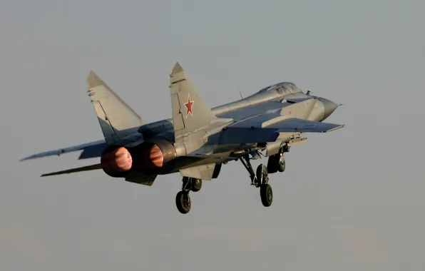 Weatherproof, The Russian air force, Foxhound, The MiG-31, supersonic, OKB MiG, fighter-interceptor distant radius of …