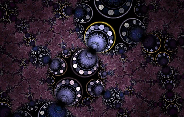Picture Pattern, Circles, Purple