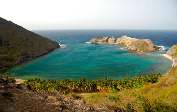 Sea, rocks, shore, Bay, grapes, Bay, ocean, coast