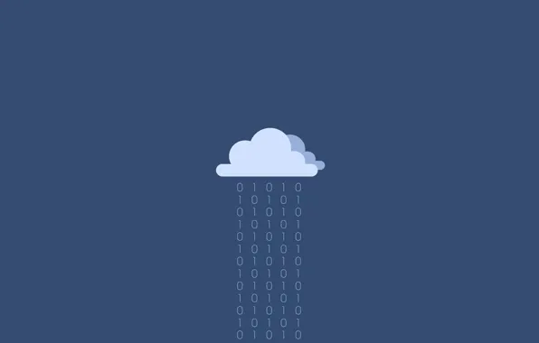 Picture cloud, binary, Minimalism, 1.rain