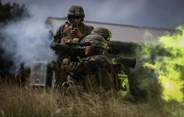 Picture shot, soldiers, anti-tank hand grenade, Carl Gustav