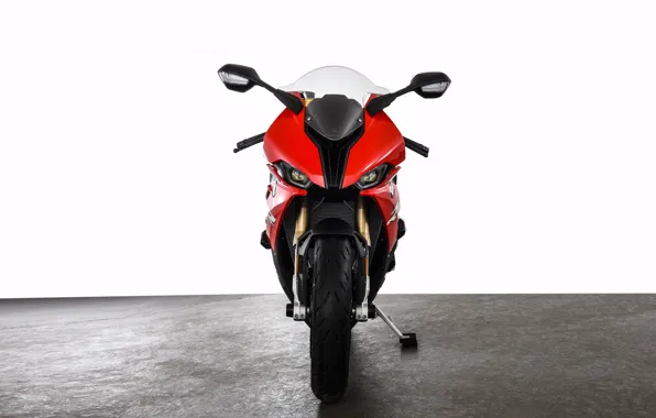 Picture BMW, Red, Black, S1000RR, Front view