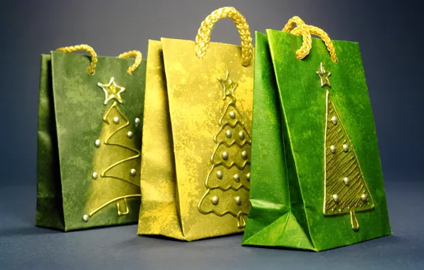 Picture yellow, green, holiday, new year, package, handbag, gold plated, herringbone