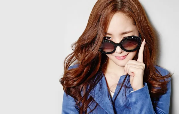 Look, girl, smile, actress, glasses, Asian, Park min Yeon