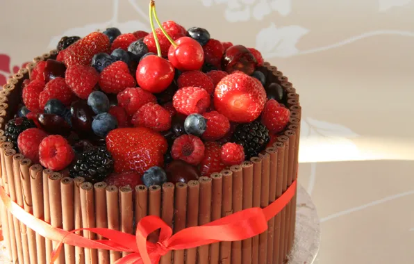 Picture chocolate, cake, fruit