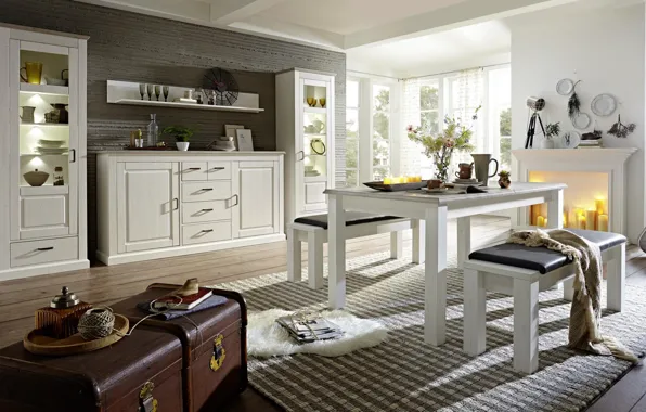 Picture style, room, Villa, interior, dining room