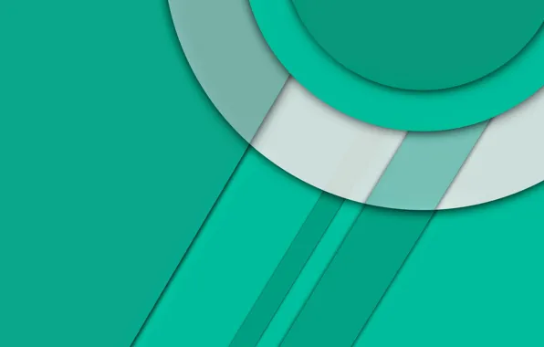 White, line, circles, green, Android, material