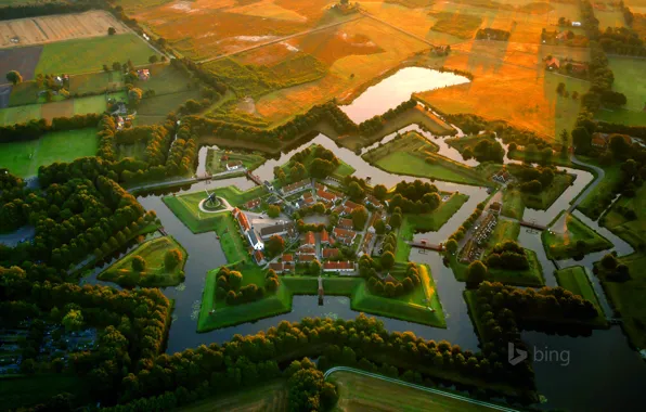 Picture water, star, home, Fort, Museum, Netherlands, ditch, strengthening