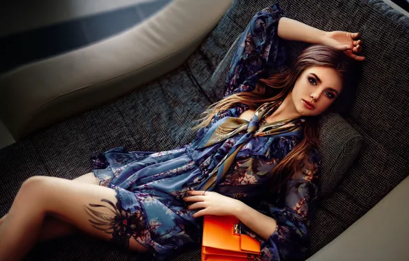 Girl, face, pose, model, dress, beauty, Eugene Gorbov