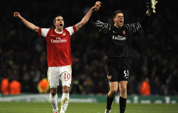 Football, London, Arsenal, szczesny. victory, Percy