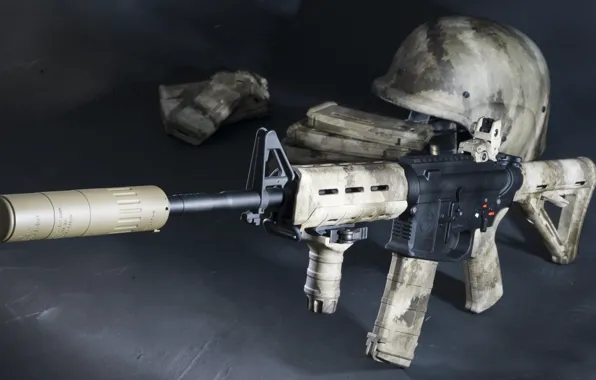 Gun, weapon, rifle, pearls, assault rifle, ordnance, assault, camouflage