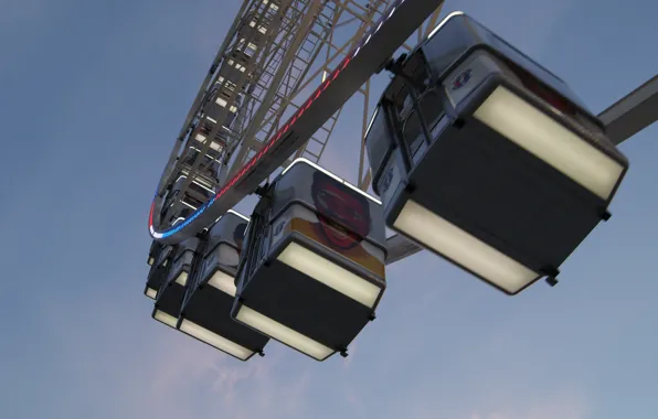 The sky, country, wheel, booths