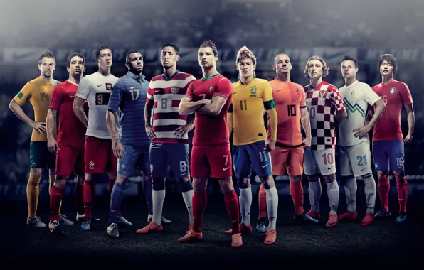 Picture Nike, Ronaldo, Sneijder, Euro 2012, Neymar, Modric, Dempsey