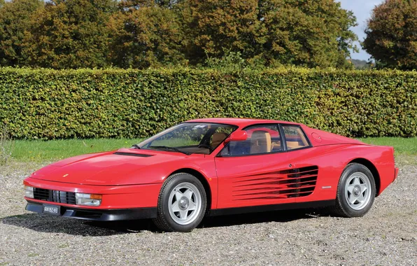 Red, Ferrari, car, Ferrari, Testarossa