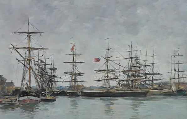Ships, picture, Eugene Boudin, Eugene Boudin, Deauville