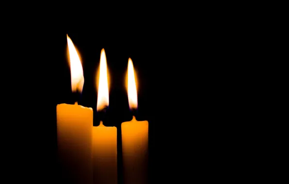 Picture background, fire, black, candles