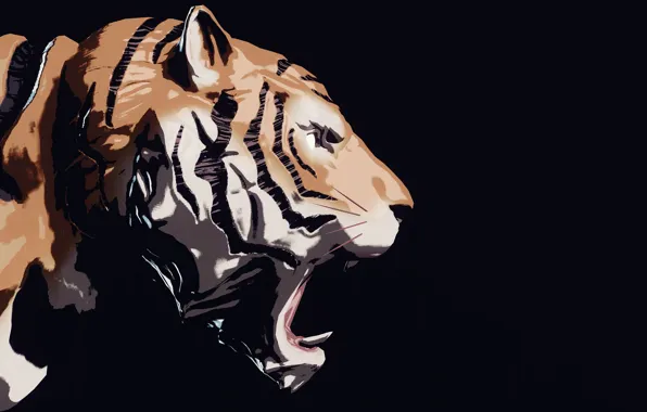 Tiger, rendering, background, Sher Khan
