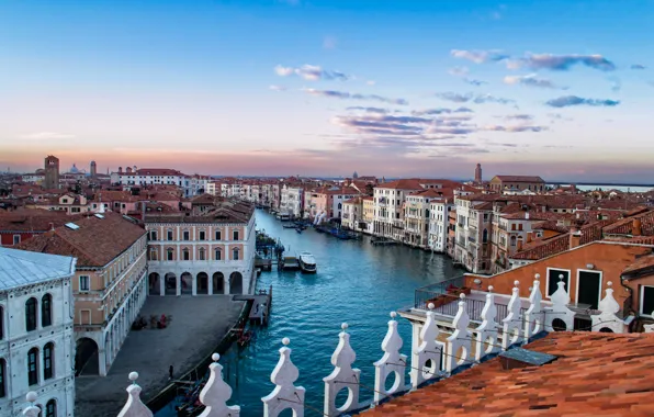 Roof, building, home, Italy, Venice, channel, Italy, Venice