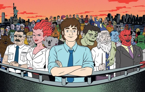 The film, new york, comedy, ugly americans, ugly Americans
