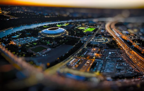 The evening, The city, Sport, Football, Russia, Stadium, Luzhniki, The Main Stadium