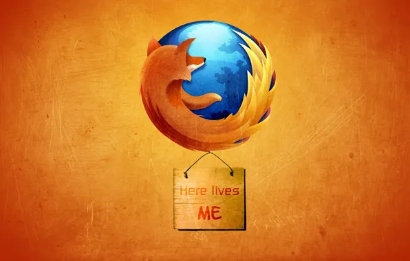 Picture background, the inscription, planet, Fox, mozilla, firefox, hi-tech