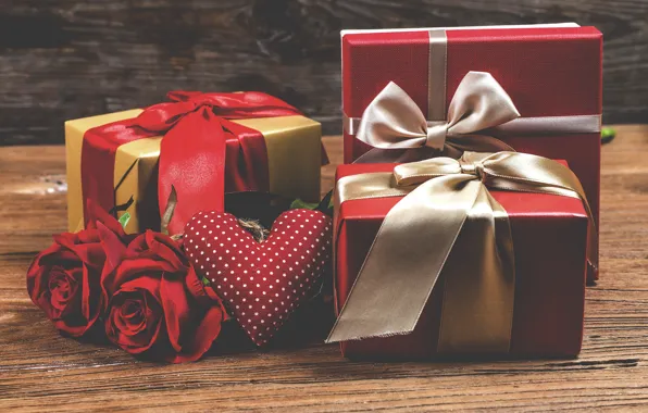 Picture love, holiday, gift, heart, roses, love, Valentine's day, hearts