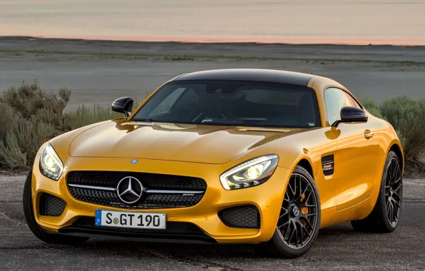 Picture yellow, Mercedes Benz, Amg, Gt1