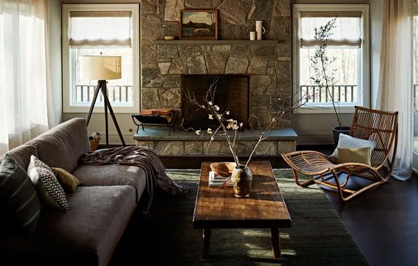 Design, style, heat, room, interior, chair, fireplace, sofa