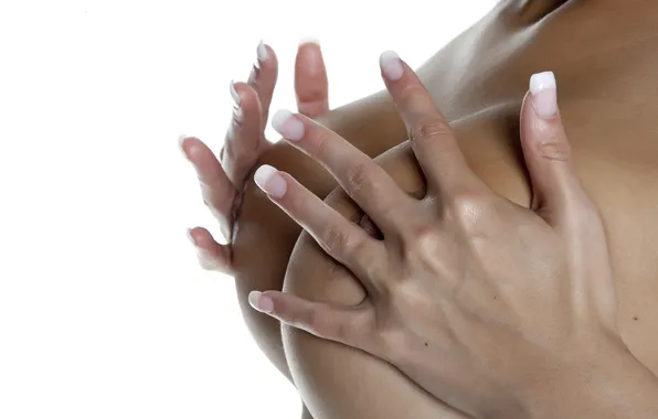 Chest, macro, hands