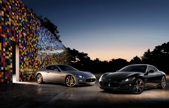 Two, maserati, car, Maserati, granturismo, autowalls