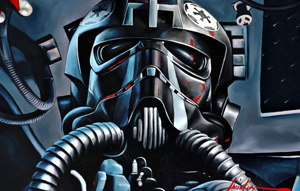 Picture Star Wars, art, pilot, TIE Fighter, Galactic Empire