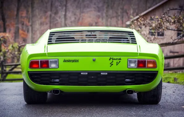 Auto, Lamborghini, Retro, Green, Machine, 1969, Car, Supercar