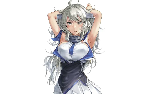 Girl, sexy, blouse, long hair, boobs, anime, beautiful, pretty