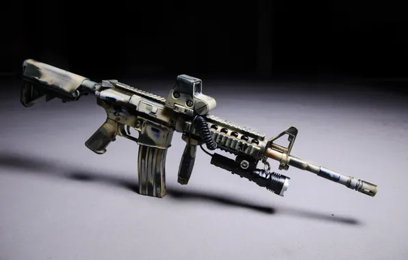 Picture M16, assault rifle, led