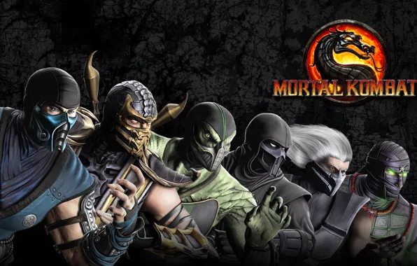 Picture dragon, Scorpio, ninja, Mortal Kombat, Sub-Zero