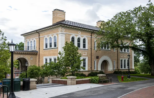 Road, house, the building, lantern, mansion