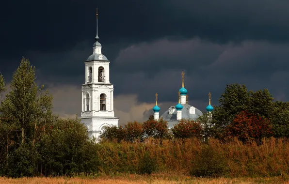 Clouds, Church, temple, Pereslavl Zalessky