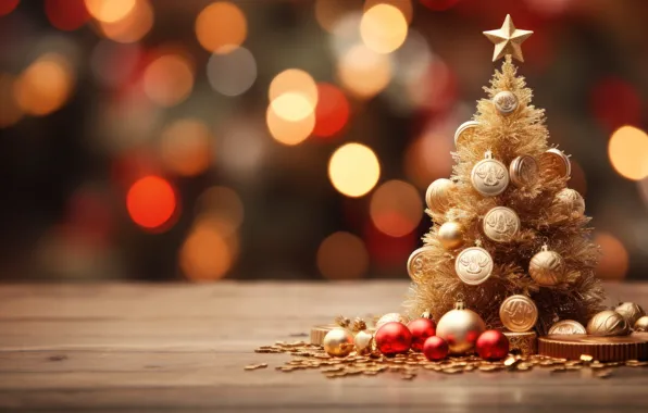 Balls, Christmas, New year, tree, gold plated, herringbone, elegant, gold