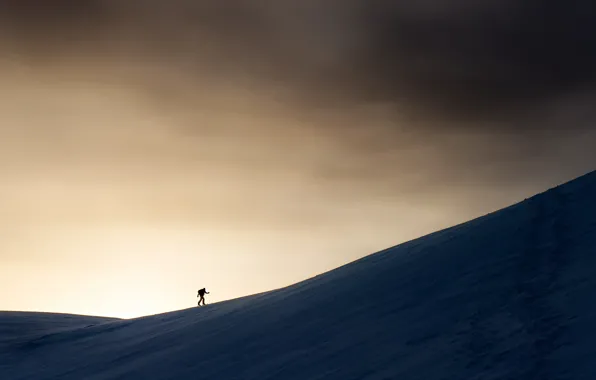 The sky, mountains, people