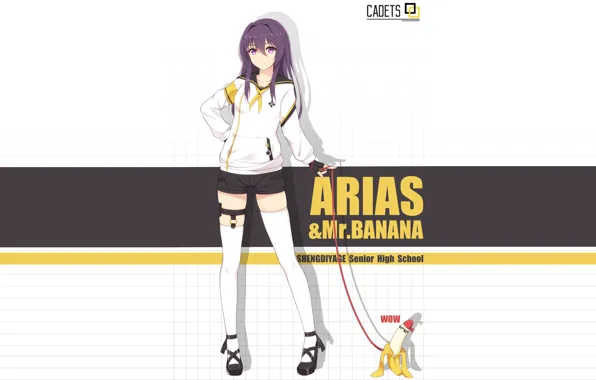 Picture girl, background, bananas